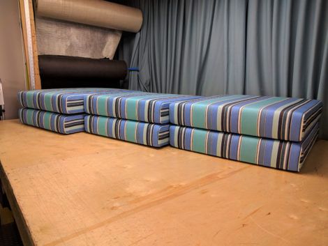 Custom Outdoor Cushions Upholstered by United Upholstery