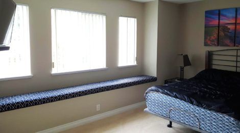 Custom Window Seat Cushion Upholstered, Reupholstered, and Recovered by United Upholstery